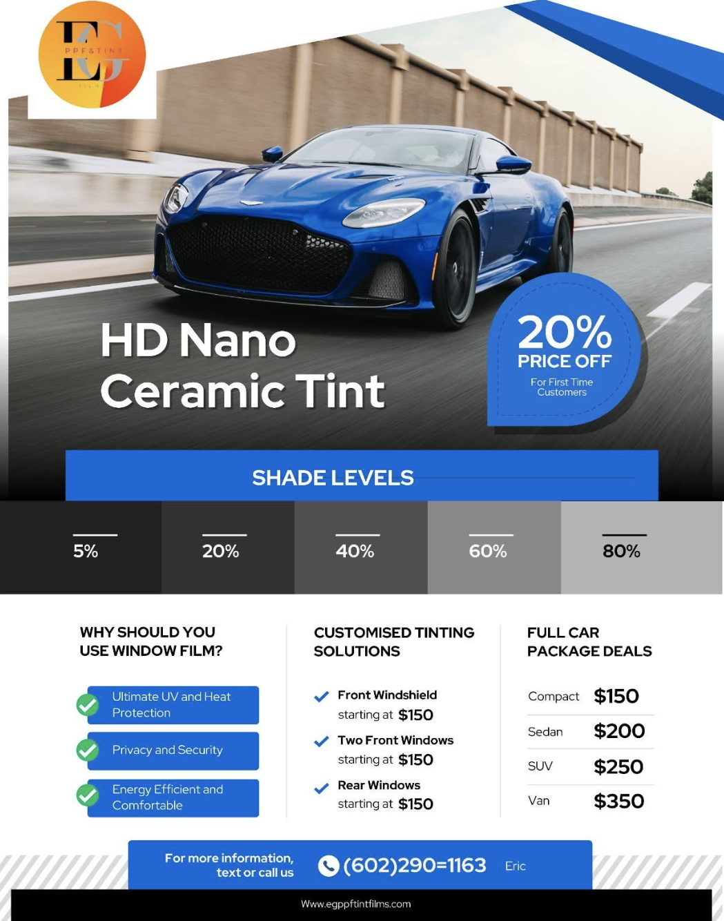 Tint Packages & Pricing